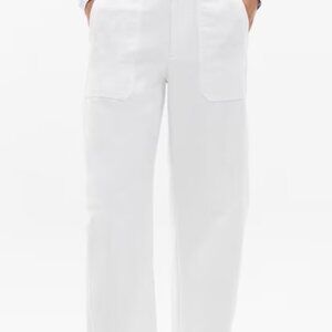 Athleta white linen pants